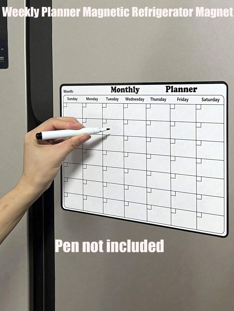 Monthly Plan Refrigerator Dry Erase Fridge