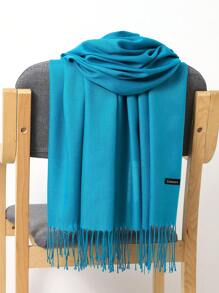 经典女士纯色流苏时尚保暖围巾，休闲可爱优雅街头富丽堂皇商务派对涤纶柔软围巾，适合所有季节冬季秋季