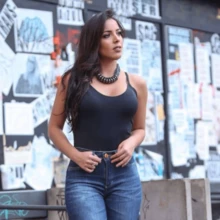 Women's Tank Top Leotard Bodysuit - 黑色 - 查看 1