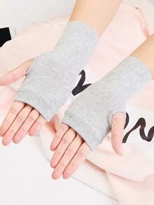 1 双无指手套，适合男士和女士的保暖冬季手套，适合办公室电脑打字、学生写作和智能手机使用 - 彩色 - 查看 7