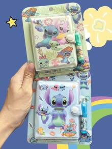 1Pc Sổ tay bỏ túi Kawaii Stitch phong cách ngẫu nhiên Sổ tay Lilo & Stitch Sổ tay giấy Notepad Sổ tay hoạt hình Văn phòng phẩm Quà tặng Đồ chơi (Một số bộ phận có thể ngẫu nhiên) - Nhiều màu - Xem 6