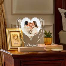 1pc, 6.9/7.87in(H) Personalized Night Light With Photos, Acrylic Plaque, Gifts For Women, Gifts, Anniversary Gifts, Birthday Gifts, Mother's Day Gifts Graduation