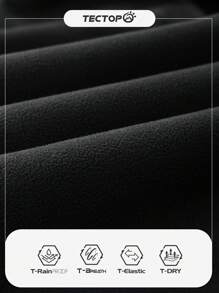 TECTOP 女士保暖软壳户外运动裤，带拉链侧袋，防风防水，适合秋季和寒冷冬季穿着，随机Logo发货，抓绒面料。