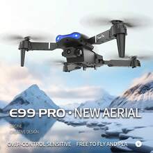 E99 K3 Professional Dual Camera Drone, 6-8 Minutes Single Battery Life, Remote Control, Height Retention, USB Charging, Lithium Polymer Battery, Ideal Holiday Gift For Indoor And Outdoor Entertainment - 黑色 - 查看 9