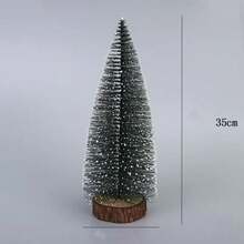 1 件/3 件圣诞装饰植绒桌面圣诞树，积雪覆盖的松树圣诞饰品