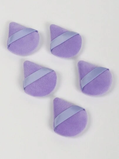 5 件装迷你天鹅绒粉扑，专为修容、眼部和眼角设计，柔软化妆海绵搅拌器用于粉底混合