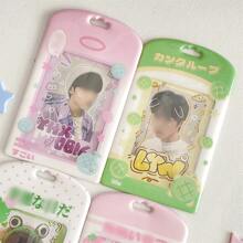 Four-Leaf Clover Strawberry Phpto Card Holder Can Put Student Card Holder Keychain,School Supplies,Back To School - Color - View 10