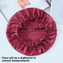 2 件装透气蕾丝边睡帽，弹力帽，适合长发，防止打结和脱发，男女皆宜 - 均碼 - 查看 6