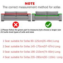 1PC 1/2/3/4 Seater Elastic Sofa Cover For Living Room Scratch Resistant Thick Armchair Couch Cover L Shaped Corner Sofa Cover Stretch Sofa Slipcovers Chair Protector Home Decor Gifts Birthday Graduation - Multicolor - View 5