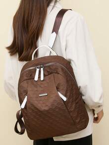 Balo thời trang thiết kế dành cho nữ Oxford Rucksack dành cho nữ Túi lớn Túi du lịch Balo đi học cho học sinh Túi đeo vai - Cà phê nâu - Xem 11