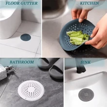 Cattura capelli per scarico doccia, copri scarico da bagno con ventosa, filtro in silicone per lavabo di 15cm, adatto per vasca da bagno e cucina - Multicolore - Visualizzare 7