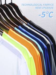 4pcs Black, White, Gray And Blue Men's Sports Tops, Suitable For Daily Training, Running, Outdoor Activities T-Shirts