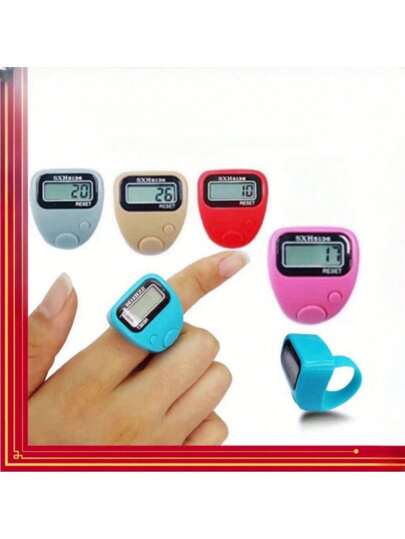 1个/5个/6个/8个/10个/15个装 新款发光数字环形计数器，适用于老年人和库存盘点（多种颜色混装）