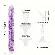 Juego de bolígrafos de accesorios para pintura de diamantes de resina que brillan en la oscuridad, para herramientas de manualidades de pintura de diamantes y rhinestones DIY