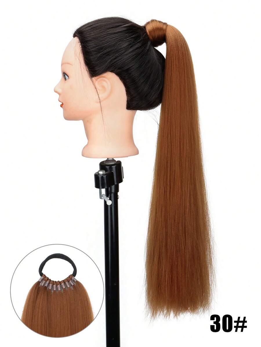 Ponytail Synthetic Hair Extensions With Rubber Band 22inch Long Yaki