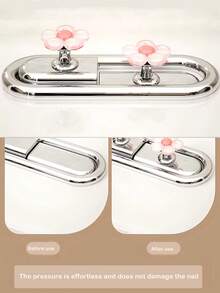 1pc/2pcs Nút bồn cầu hình hoa Nút van xả bồn cầu, Làm móng tay cho phụ nữ, Thiết bị hỗ trợ đa năng hình hoa độc đáo cho bồn cầu, phòng tắm, tủ và tay nắm ngăn kéo có keo dán hai mặt, Nút bồn cầu, Dụng cụ nhấn bồn cầu - Nhiều màu - Xem 7