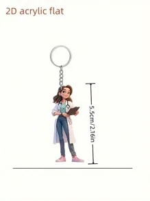 Móc khóa hình bác sĩ nữ bằng acrylic - Móc khóa phong cách tối giản lấy cảm hứng từ bác sĩ, món quà dành cho các chuyên gia y tế, phụ kiện túi xách, phụ kiện xe hơi, quà tặng dễ thương phong cách Gothic Y2K cho mẹ, cha, lễ tốt nghiệp và giáo viên. - Nhiều màu - Xem 9
