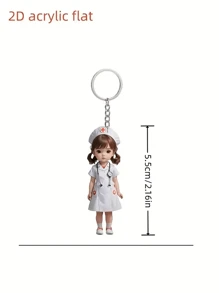 Móc khóa hình bác sĩ nữ bằng acrylic - Móc khóa phong cách tối giản lấy cảm hứng từ bác sĩ, món quà dành cho các chuyên gia y tế, phụ kiện túi xách, phụ kiện xe hơi, quà tặng dễ thương phong cách Gothic Y2K cho mẹ, cha, lễ tốt nghiệp và giáo viên. - Nhiều màu - Xem 7