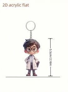Móc khóa hình bác sĩ nữ bằng acrylic - Móc khóa phong cách tối giản lấy cảm hứng từ bác sĩ, món quà dành cho các chuyên gia y tế, phụ kiện túi xách, phụ kiện xe hơi, quà tặng dễ thương phong cách Gothic Y2K cho mẹ, cha, lễ tốt nghiệp và giáo viên. - Nhiều màu - Xem 8