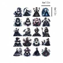 20pcs Colorful Paper 4cm Goth Girl Stickers For Scrapbooking,School Supplies,Back To School