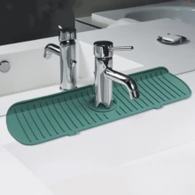 1 件装水龙头防溅垫，多功能硅胶水槽排水垫，多种尺寸可选，厨房配件 - 綠色 - 查看 1