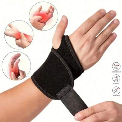 1pc/2pcs, Adjustable Wrist Support For Autumn And Winter Gym Exercise, Perfect For Supporting Wristbands And Wrist Tube Supports For Women And Men. Suitable For Both Left And Right Hand Exercise, Wrist Protection For Men, Fixed Straps For Wrist Protection, Basketball Fitness, Bench Press, Pressure Wrist Protection, And Anti Sprain Wrist Strap Gym Gym Wristbands Accessories