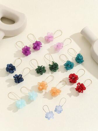 1pair High-Grade Flower Petals & Ball Shaped Dangle Earrings Valentines,Mom,Mother,Mother's Day,Gift