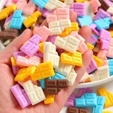 10/30pcs Colorful Chocolate Flat Resin Pendant Charms, DIY Jewelry Making, Hair Accessories, Scrapbooking Crafts, Jewelry Making Supplies, Random Colors - Mixed Color Chocolate Series - View 10