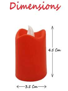 24 LED Candles 4cm With Battery Included Decoration Day Of The Dead Halloween Christmas February 14 Valentine's Day