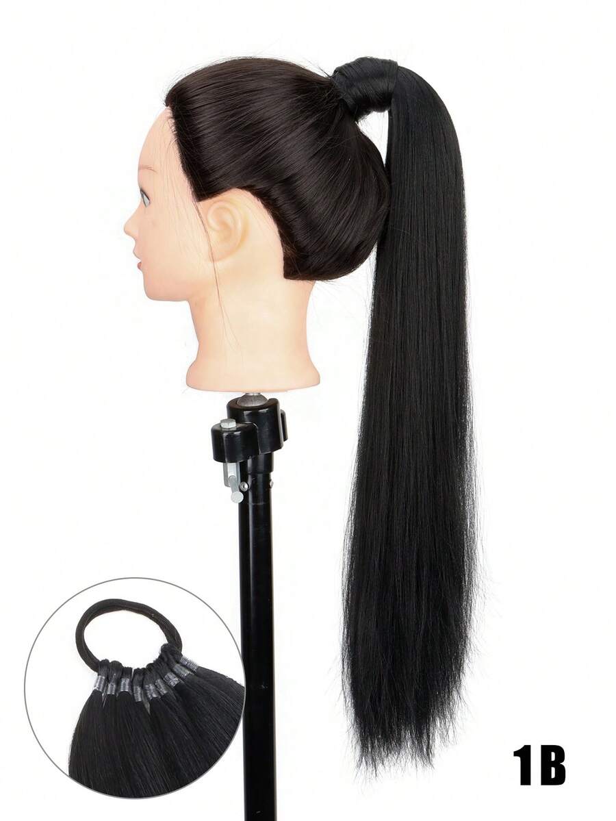 Ponytail Synthetic Hair Extensions With Rubber Band 22inch Long Yaki