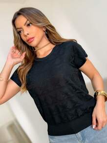 MIA MIA FASHION MODAL BLOUSE - 黑色 - 查看 3