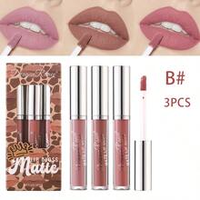 Dragon Ranee Bộ 3 thỏi son bóng nhung lì, lâu trôi, không phai màu, dễ thoa, phong cách Âu Mỹ - B# - Xem 3