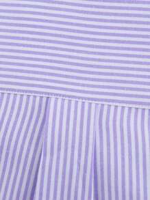 1 Stück Herren Gestreiftes Oxford Langarm Freizeithemd, Frühling/Herbst