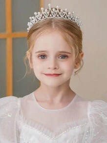 少女仿珍珠装饰发带 - 白色 - 查看 10