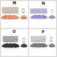 1 قطعة وسادة راحة المعصم على شكل سحابة، طبقة من رغوة الذاكرة البولي يوريثان عالية الكثافة وقاعدة مانعة للانزلاق، تصميم إرجونومي لدعم المعصم، مناسب للمكتب المنزلي/الكمبيوتر/اللابتوب/الألعاب