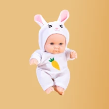 8 英寸/20 厘米可爱动物主题重生娃娃和手工娃娃衣服 - 栩栩如生的表情、柔软的身体、逼真的软橡胶仿真 - 适合拥抱和玩耍的可爱娃娃 - 彩色 - 查看 11