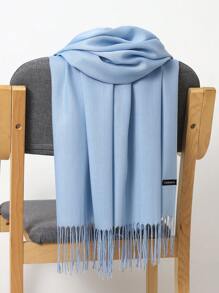 经典女士纯色流苏时尚保暖围巾，休闲可爱优雅街头富丽堂皇商务派对涤纶柔软围巾，适合所有季节冬季秋季