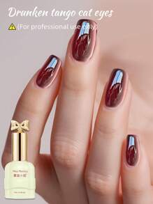 1 瓶 10 毫升勃艮第猫眼指甲油凝胶，适用于家庭沙龙美甲 DIY，适合日常使用，LED 紫外线固化情人节指甲 - 酒紅色 - 查看 9