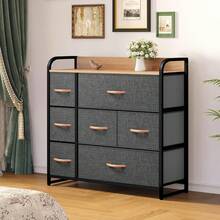 YITAHOME Dresser Drawers, Organizer Unit For Bedroom, Fabric Dresser Storage Tower, Organizer Unit For Bedroom, Living Room, Hallway, Closets - A-灰色 - 查看 4