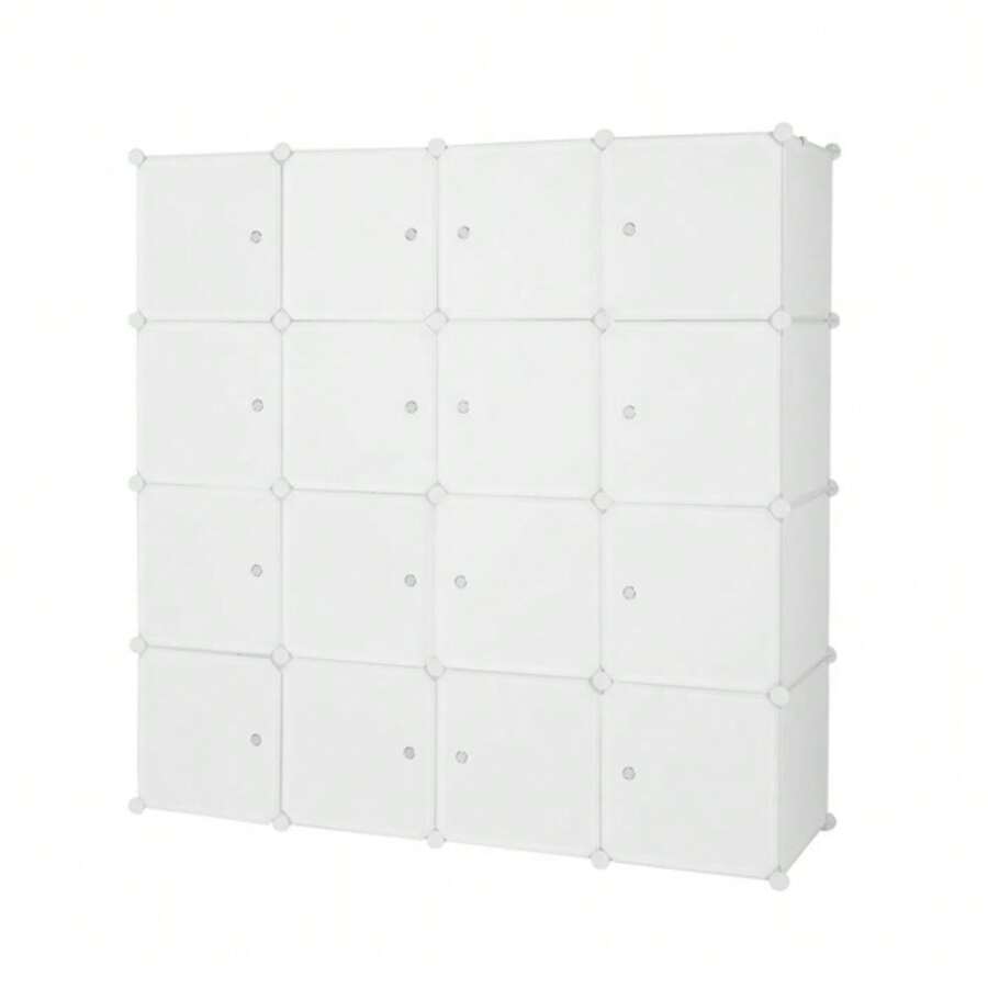 4Layer 16 Cube Organizer Stackable Plastic Cube Storage, Plastic