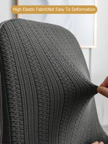 1 szt. Krótki podłokietnik, pokrowiec na krzesło z wysokim oparciem, nowoczesny aksamitny pokrowiec na krótkie podłokietniki i wysokie oparcie, odpowiedni do salonu, jadalni, gabinetu, do użytku przez cały rok - Szary - Zobacz 7