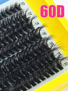 Bộ mi tự làm mới 280 / Fluffy 50D + 60D Bộ mi làm dày tự nhiên D Curl Sợi mi mỏng, Lông mi chùm 10-20mm Bộ mi hỗn hợp, Nối mi tại nhà - D - Xem 6