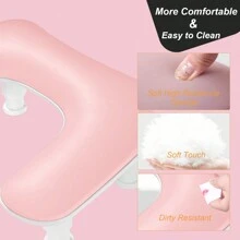 ibubu Upgrade Nail Arm Rest Height Adjustment U-Shaped Manicure Hand Rest Pillow Cushion Soft PU Leather Detachable Nail Art Hand Stand Holder Reposabrazos Para Manicura For Nails Tech - Hồng - Xem 4