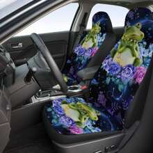1 tấm bọc ghế trước ô tô hình chó chăn cừu, đầu lâu, ếch, hoa hồng xanh, phù hợp với hầu hết các loại xe - Nhiều màu - Xem 8