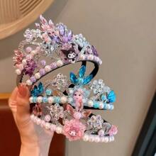 Crystal Crown, Frozen Headdress, Crown, Performance Anime Kuromimelo Crown Headdress, Suitable For Party Photo Props