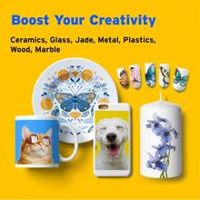 5 张 A4 水滑贴花纸喷墨透明 8.3*11.7 英寸优质水滑转印纸透明可喷墨打印，适用于马克杯、玻璃杯、玻璃杯 DIY