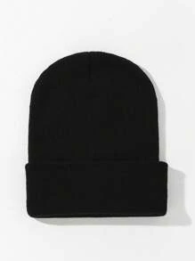 1pc Ladies' Solid Color Fashionable Simple Knit Hat, Beanies Hat Winter Fall - Multicolor - View 16