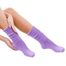 5 Pairs Women's Candy Color Casual Bubble Mid-Calf Socks, Sports & Outdoor Style, Design, Autumn/Winter New - Multicolor - View 4