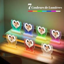 1pc, 6.9/7.87in(H) Personalized Night Light With Photos, Acrylic Plaque, Gifts For Women, Gifts, Anniversary Gifts, Birthday Gifts, Mother's Day Gifts Graduation
