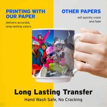 5 张 A4 水滑贴花纸喷墨透明 8.3*11.7 英寸优质水滑转印纸透明可喷墨打印，适用于马克杯、玻璃杯、玻璃杯 DIY